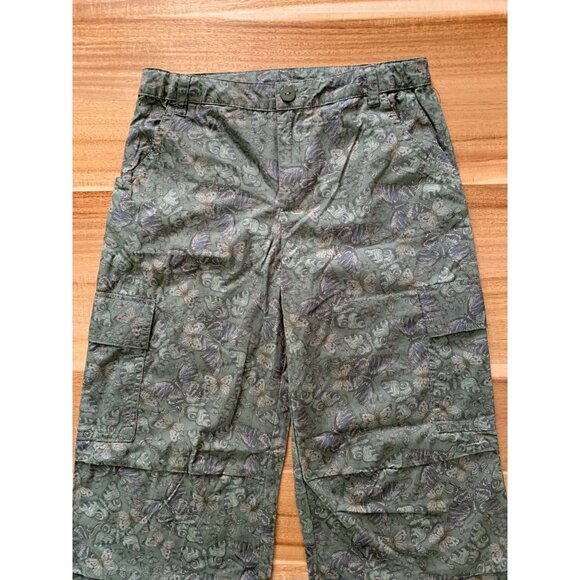 Art Class Junior Girls Cargo Pants Green Butterfly Pattern Pockets Size XL (14) - Picture 4 of 9